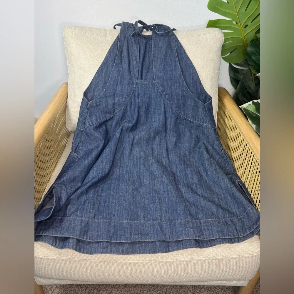 Free People Denim Halter Babydoll Dress